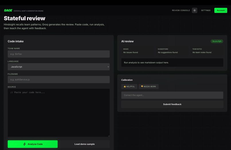 SAGE – screenshot 2