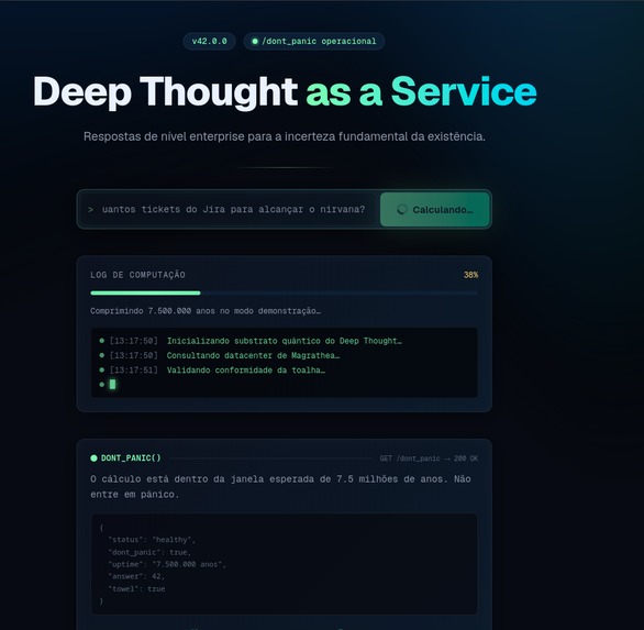 Deep Thought as a Service – screenshot 3