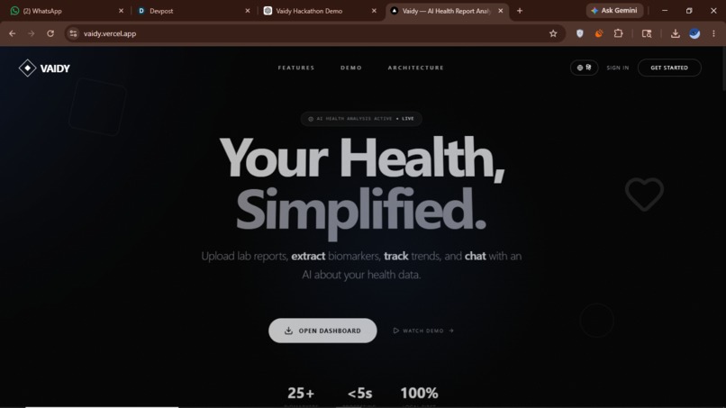 Vaidy – Healthcare Memory & Insights – screenshot 1