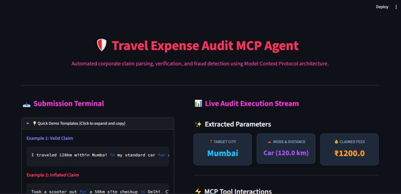 Travel Expense Audit MCP Agent – screenshot 1