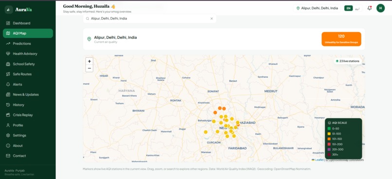 AuraVa — AI-Powered Smog Crisis Companion – screenshot 3