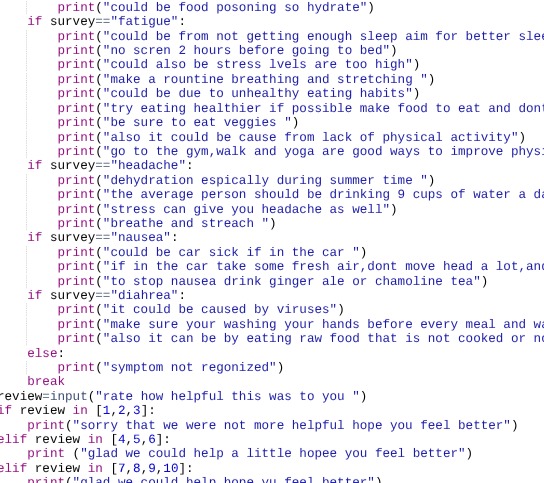 Hackathon project  – screenshot 2
