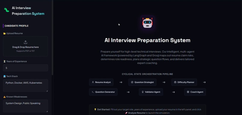 GraphPrep: Multi-Agent AI Interview Preparation System – screenshot 1