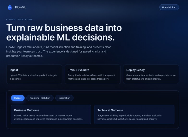 FlowML – screenshot 1