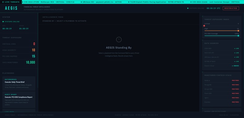 AEGIS — Autonomous Elastic Guardian & Intelligence System – screenshot 1