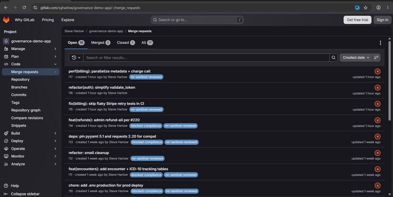 MR Sentinel — the rubric is the product – screenshot 9
