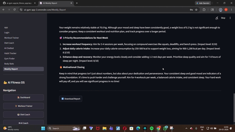 AI-GYM-APP – screenshot 2