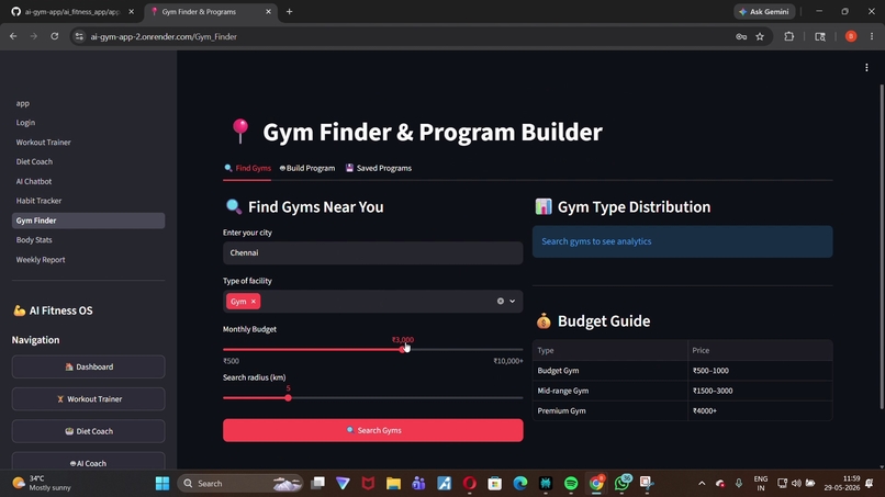 AI-GYM-APP – screenshot 5