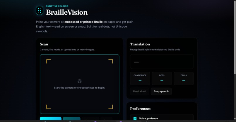 BrailleVision – screenshot 1