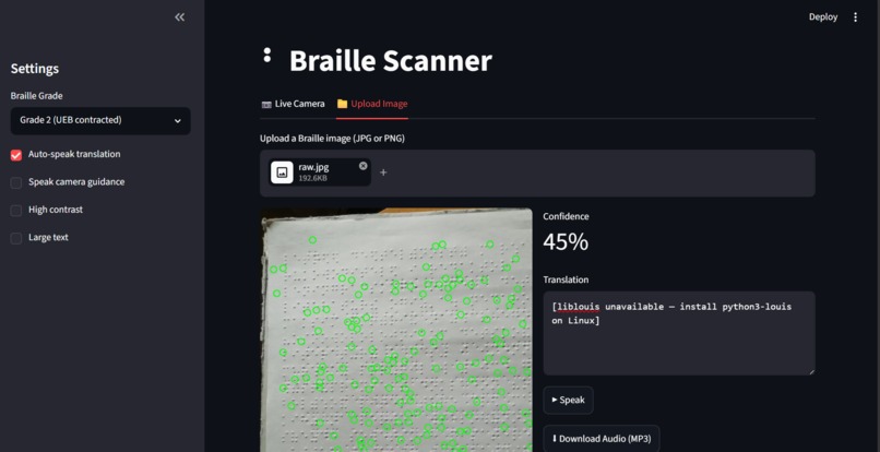 BrailleApp – screenshot 1