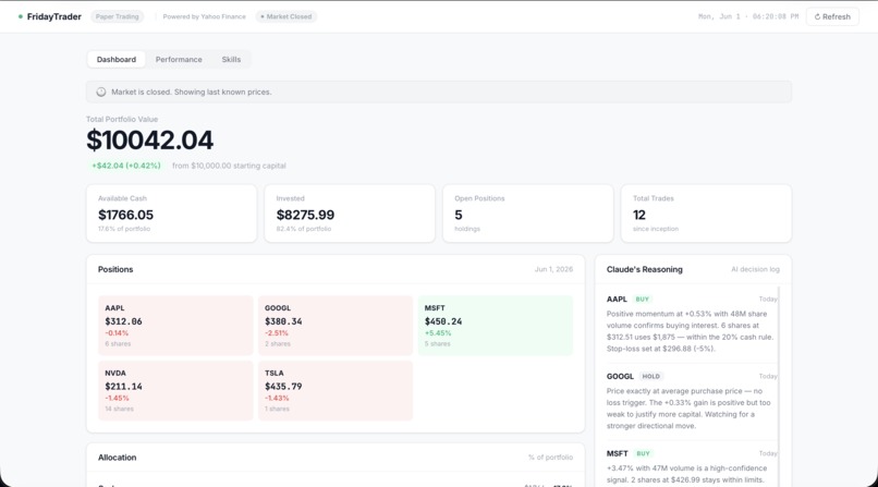 FridayTrader – screenshot 2