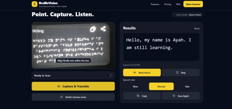 BrailleVision – screenshot 2