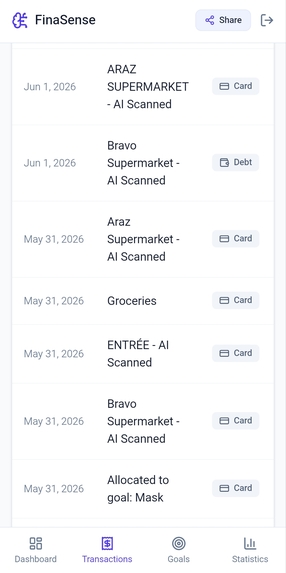 FinaSense – screenshot 2