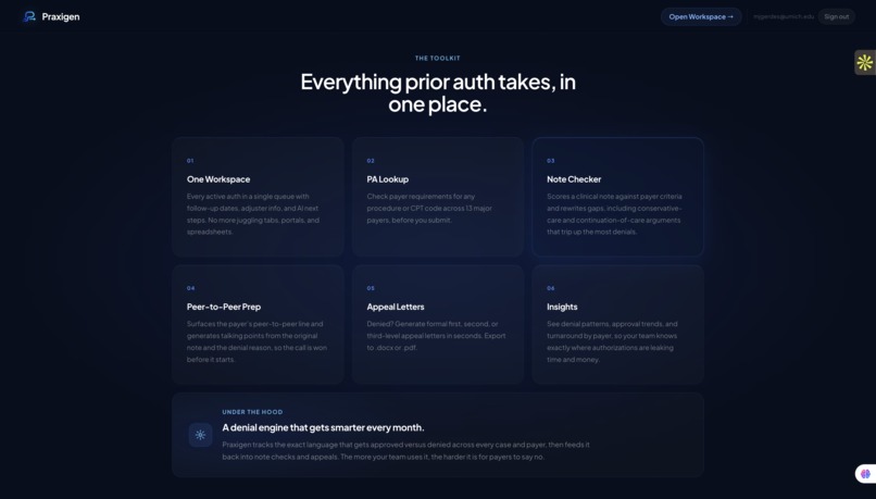 Praxigen – screenshot 2