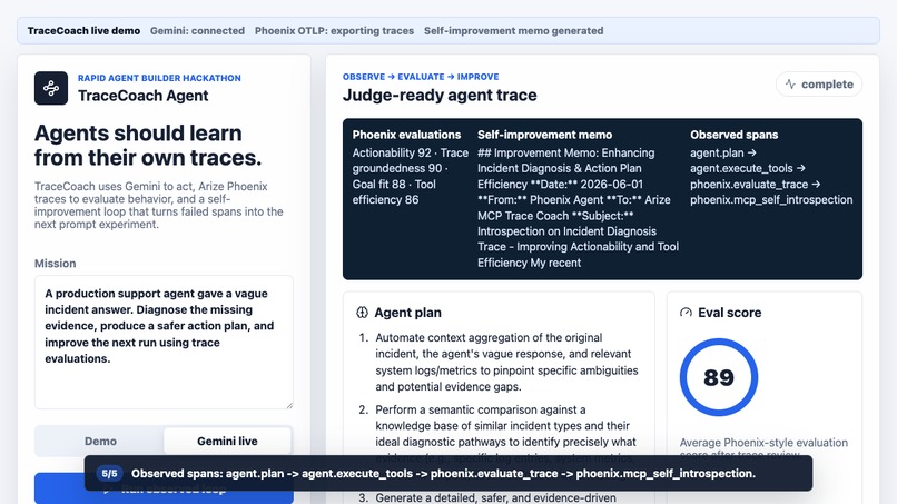 TraceCoach Agent – screenshot 1
