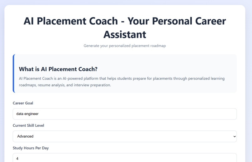 AI Placement Coach – screenshot 1