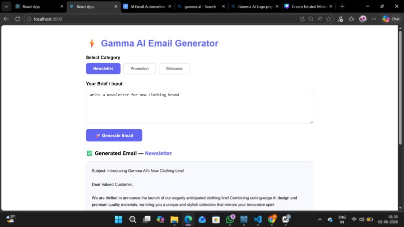Gamma AI - Multi Agent Email Automation Engine – screenshot 1