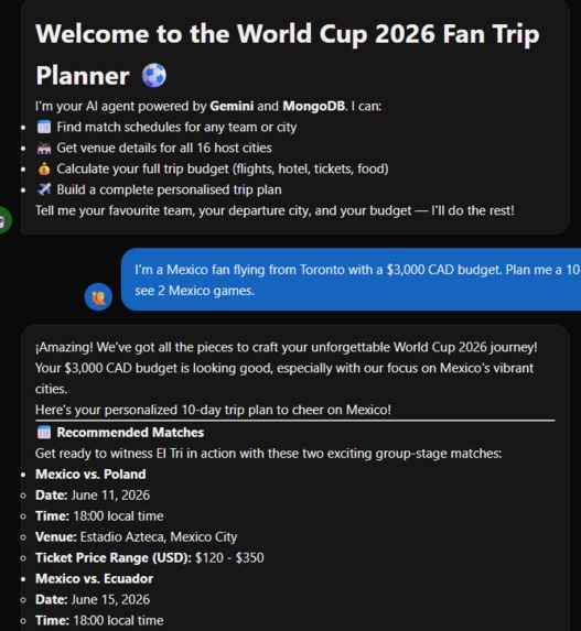 World Cup 2026 Fan Trip Planner Agent – screenshot 3