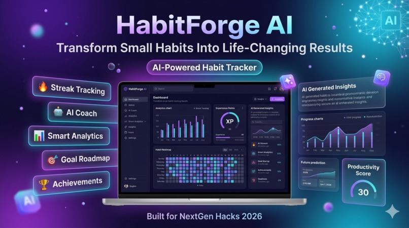 HabitForge AI: Smart Habit Tracker with Future You Simulator – screenshot 1