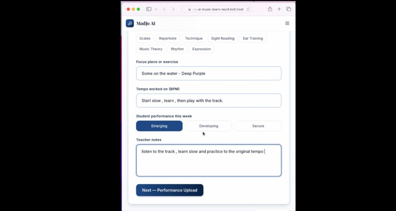 MadJo AI Music Learning Agent – screenshot 3