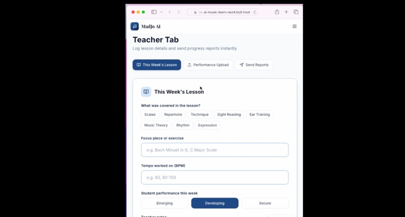 MadJo AI Music Learning Agent – screenshot 4