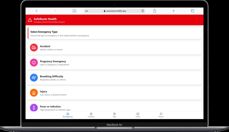 Emergency Route Assistant – screenshot 2