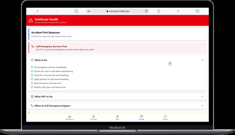 Emergency Route Assistant – screenshot 4