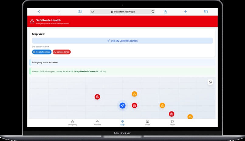 Emergency Route Assistant – screenshot 3