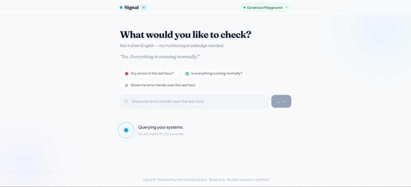 Signal AI - Plain-English Observability Agent – screenshot 2
