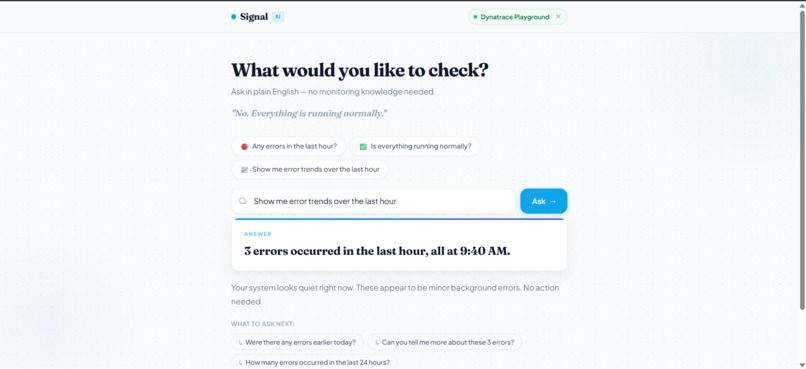 Signal AI - Plain-English Observability Agent – screenshot 3