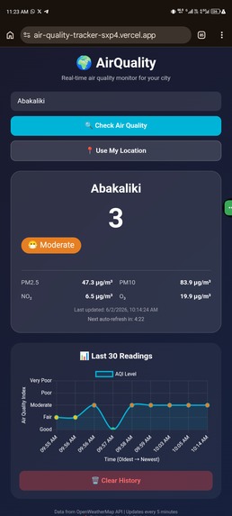 AirQuality Tracker – screenshot 1