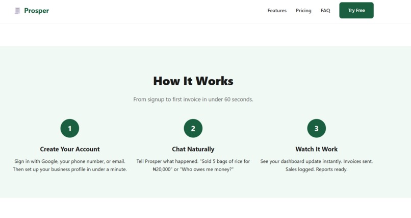 Prosper AI: AI Business Agent for Nigerian SMEs – screenshot 2