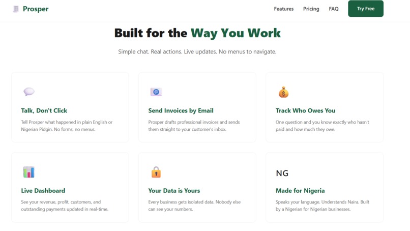 Prosper AI: AI Business Agent for Nigerian SMEs – screenshot 4