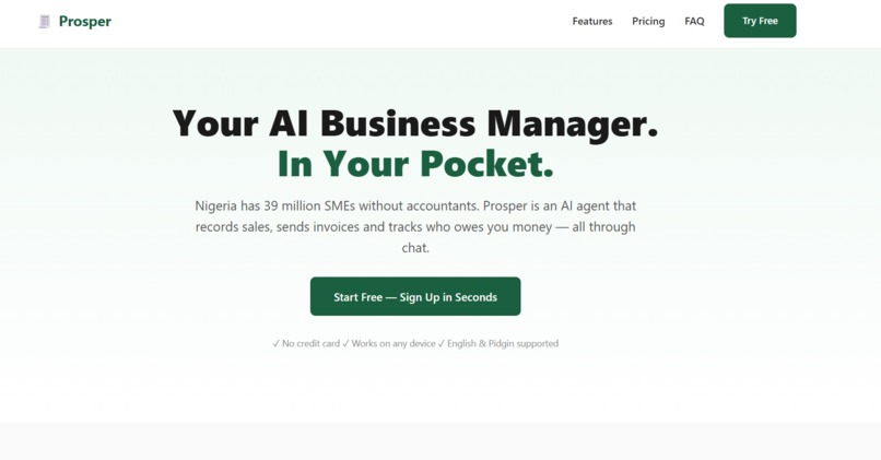 Prosper AI: AI Business Agent for Nigerian SMEs – screenshot 5