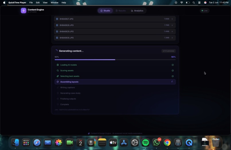 Content engine – screenshot 1