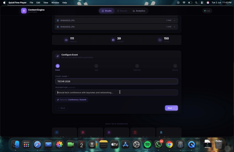 Content engine – screenshot 2