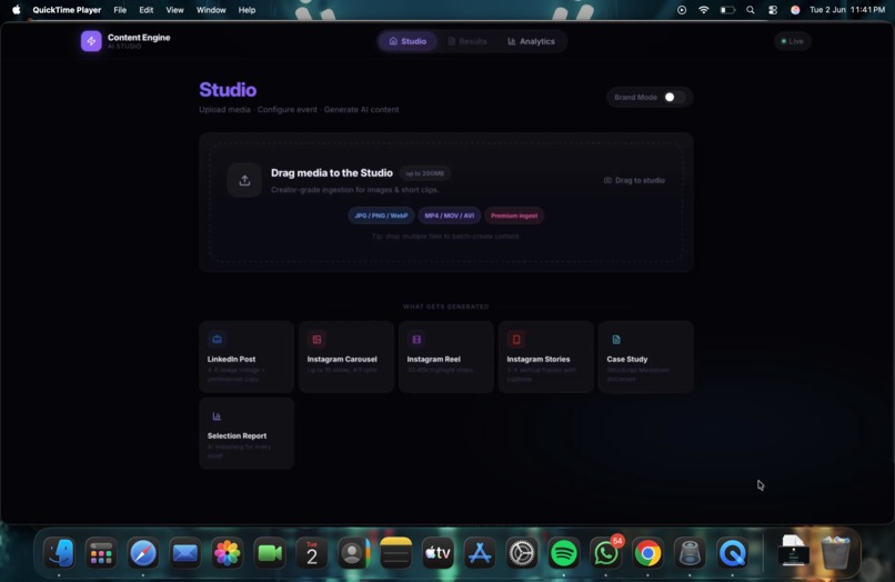 Content engine – screenshot 3