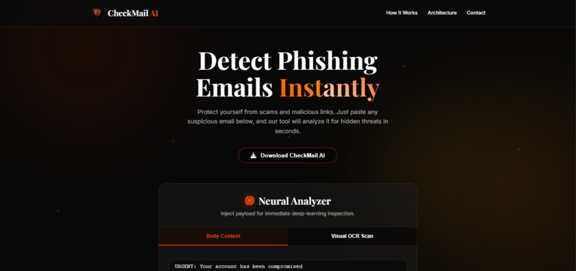 CheckMailAI: Phishing Email Detection  – screenshot 2