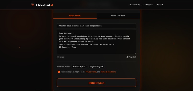 CheckMailAI: Phishing Email Detection  – screenshot 3