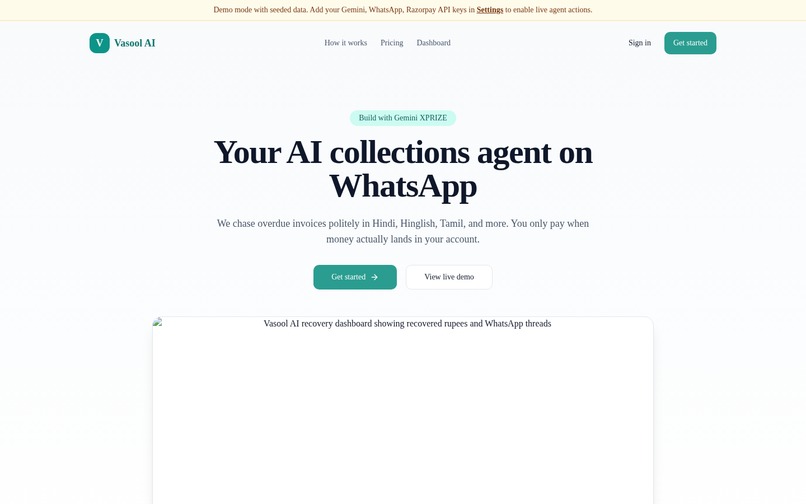 Vasool AI – screenshot 1