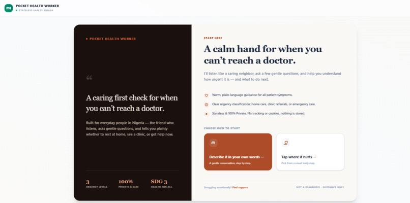 Pocket Health Worker – screenshot 1