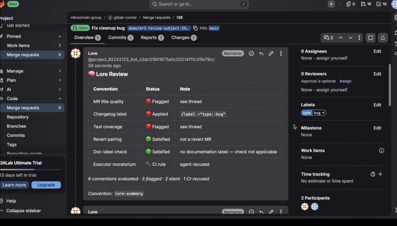  Lore — a tacit knowledge agent for code review – screenshot 3