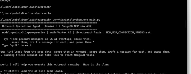 Outreach Operations Agent – screenshot 1