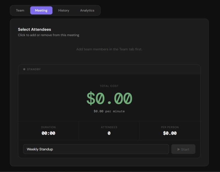 MeetingTax – screenshot 2