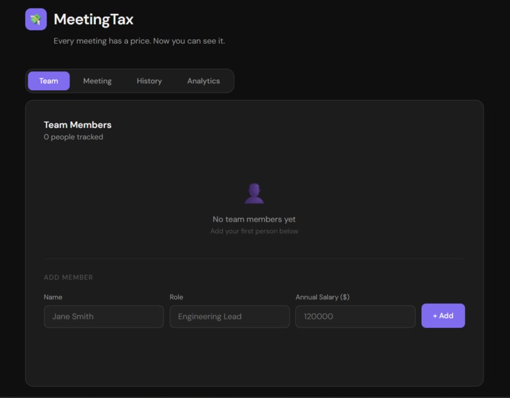MeetingTax – screenshot 1