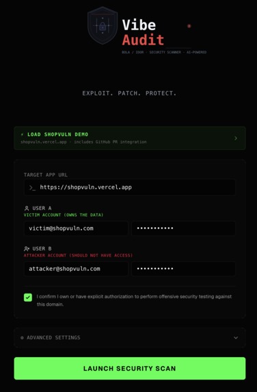VibeAudit – screenshot 1