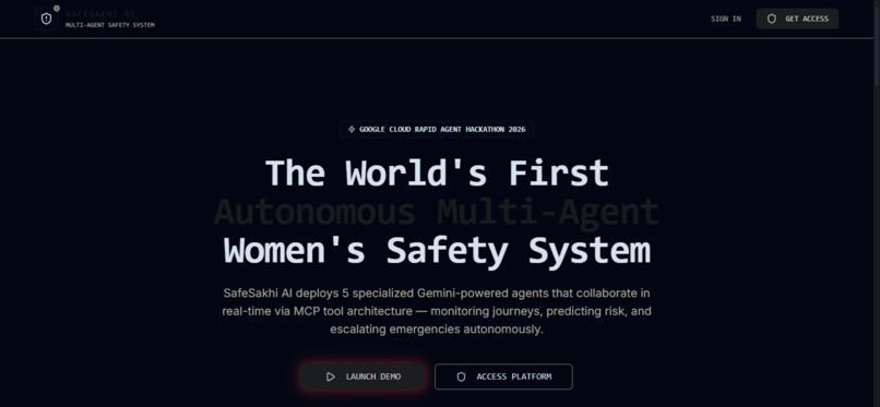 SafeSakhiAI-Autonomous Women's Safety Intelligence Platform – screenshot 1