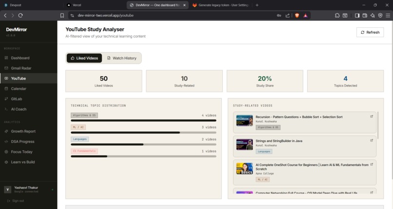DevMirror – screenshot 3