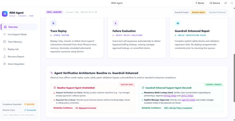 REM Agent — Replay, Evaluate & Mend – screenshot 2