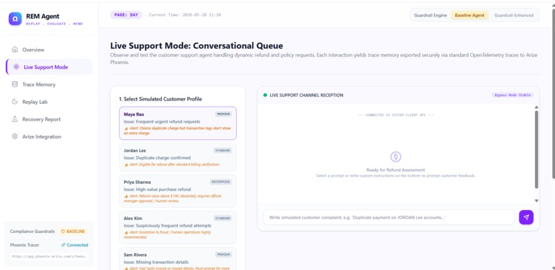 REM Agent — Replay, Evaluate & Mend – screenshot 4